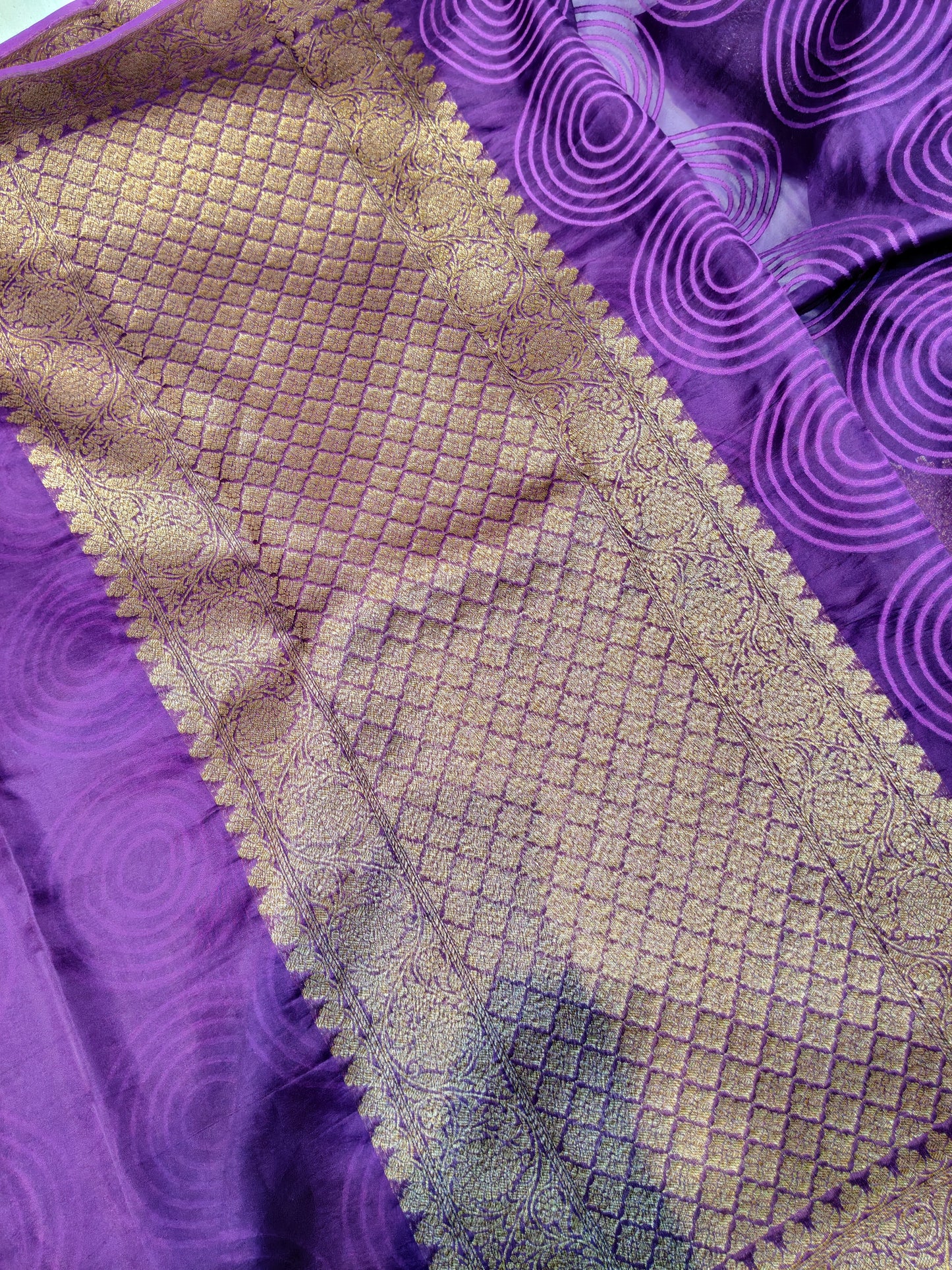 PURE KORA/ORGANZA BANARASI HANDLOOM SAREE