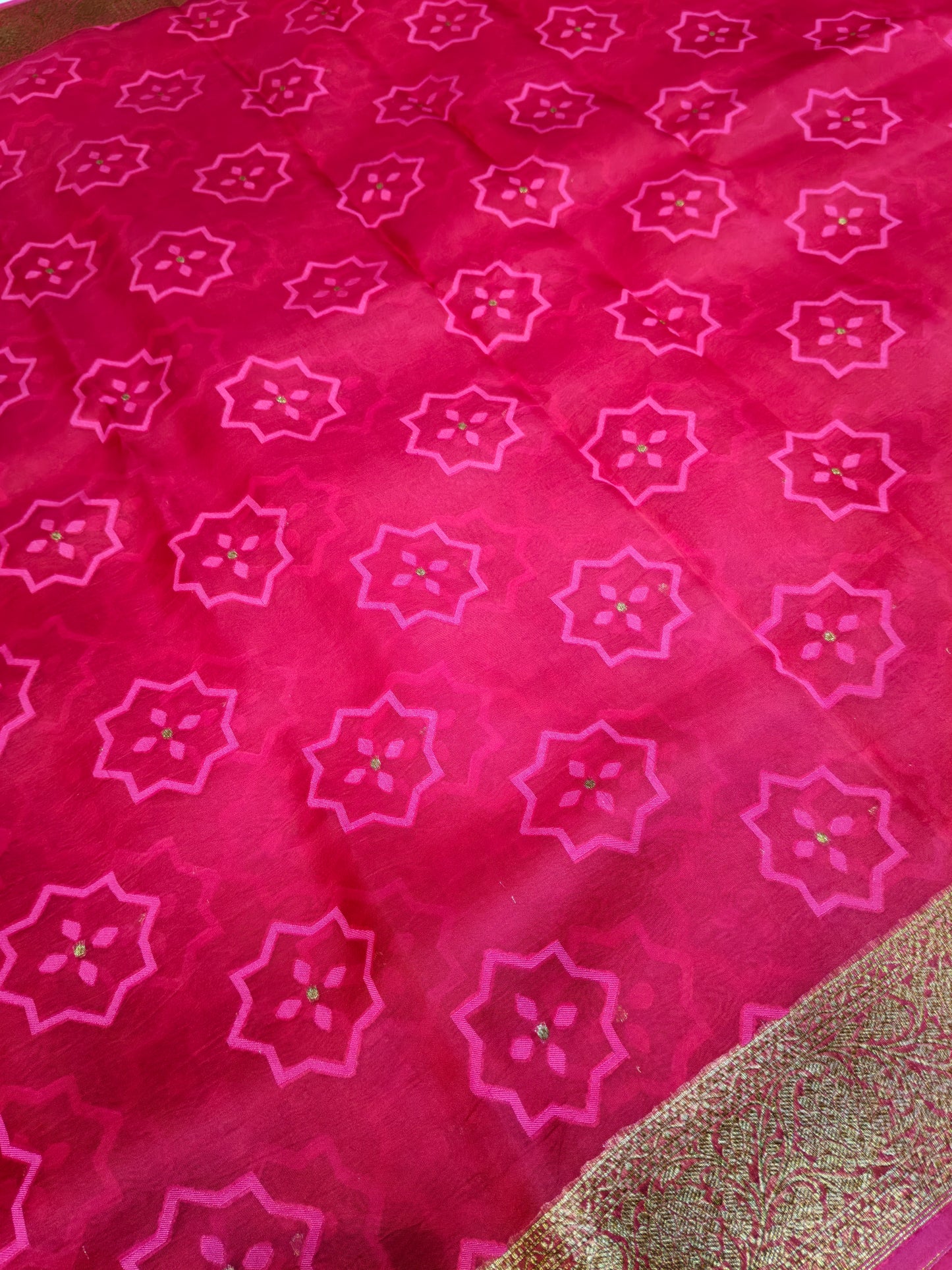 PURE KORA/ORGANZA BANARASI HANDLOOM SAREE