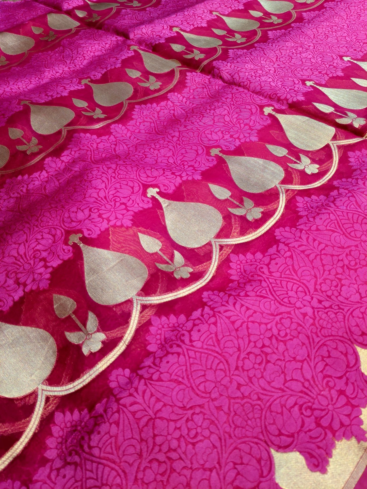 PURE KORA/ORGANZA BANARASI HANDLOOM SAREE