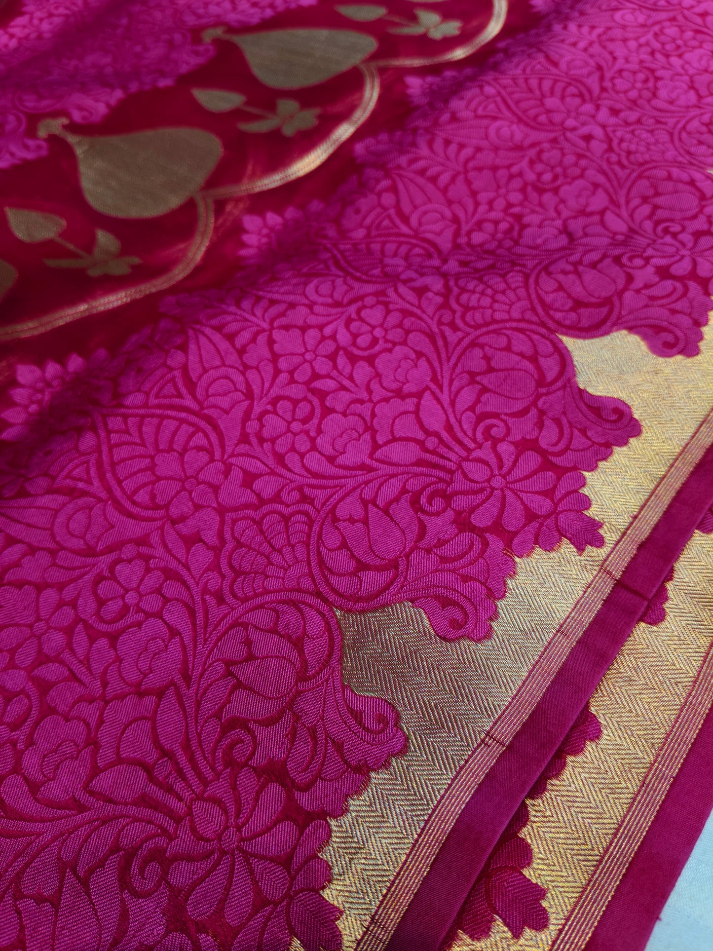 PURE KORA/ORGANZA BANARASI HANDLOOM SAREE